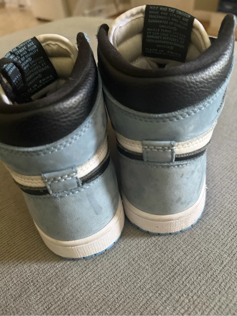 Nike Kids High-Top Sneakers in Light Blue, White and Black